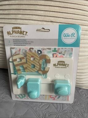 We R Memory Keepers Mini Alphabet Punch Board - Aqua
